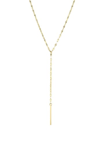 golden Stainless steel rectangle Locket Minimalist Lariat Necklace