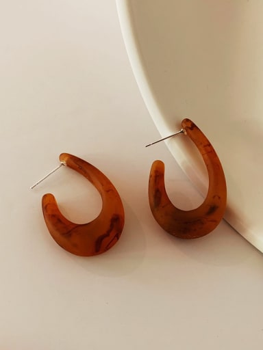 Resin Geometric Vintage Hoop Earring/Multi-color optional