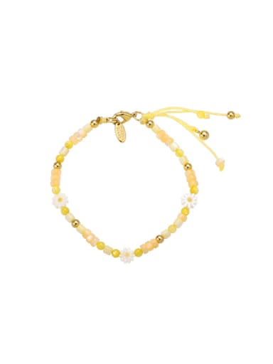 Brass Geometric Bohemia Shell Beads Handmade Beaded Bracelet