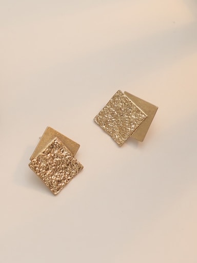 Sargent Copper Geometric Minimalist Stud Trend Korean Fashion Earring