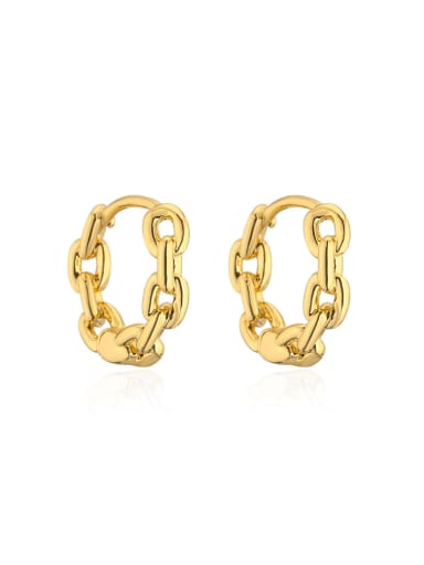 43315 Brass Geometric Vintage Stud Earring