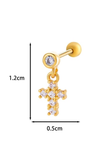 Stainless steel Cubic Zirconia Heart Trend Single Earring