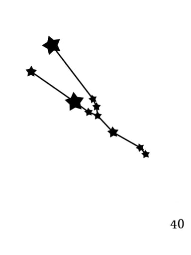 Stainless steel Constellation Minimalist  geometry Pendant Necklace