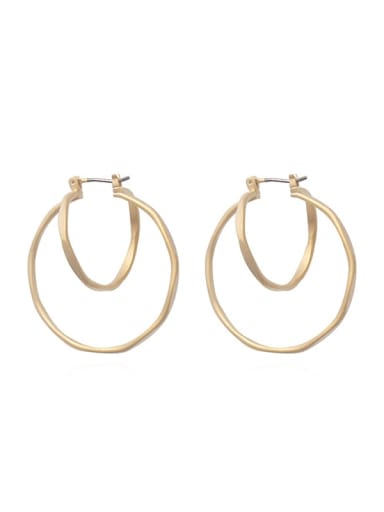 Dumb gold Copper Geometric Minimalist Drop Trend Korean Fashion Earring