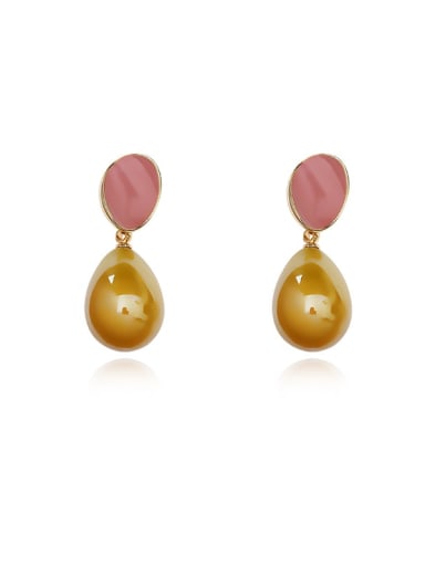 Copper Imitation Pearl Water Drop Minimalist Drop Trend Korean Fashion Earring