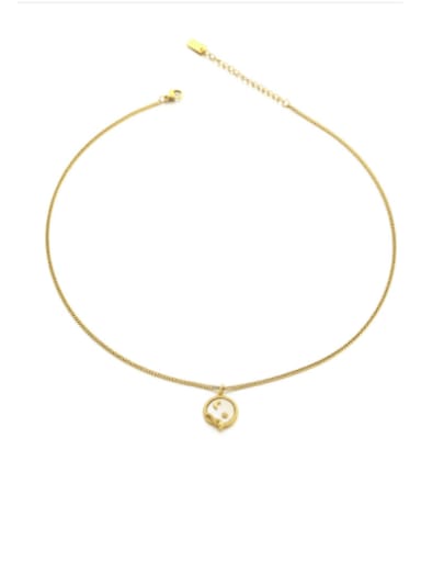 Brass Shell Star Minimalist Necklace
