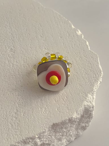 Elastic rope Shell Geometric Cute Bead Ring