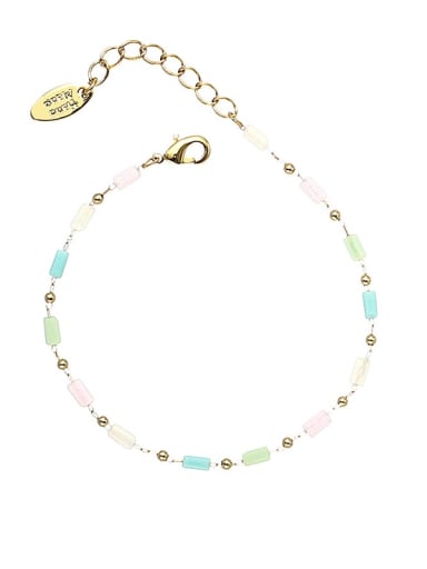 Brass Glass beads  Minimalist Irregular Bracelet and Necklace Set