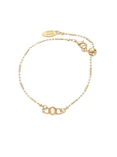 Bracelet Brass  Minimalist Geometric Bracelet and Necklace Set