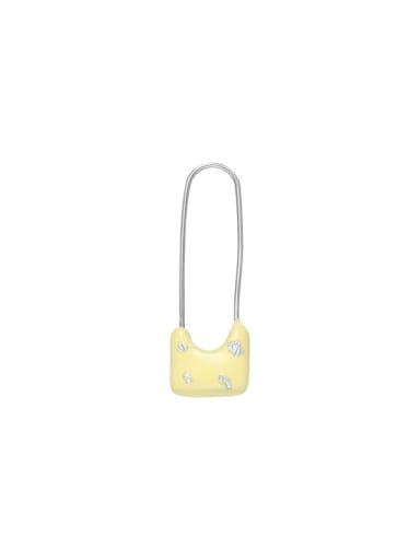 Light yellow (sold separately) Brass Enamel Geometric Cute Stud Earring