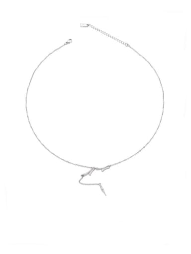 Brass Tassel Minimalist Lariat Necklace