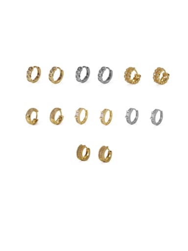 Brass Cubic Zirconia Geometric Minimalist Single Earring