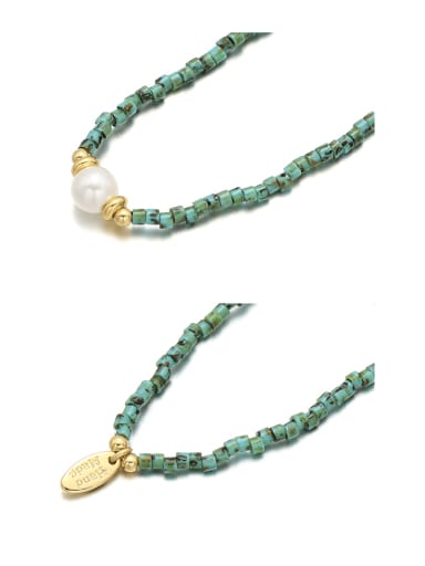 Brass Natural Stone Geometric Bohemia Handmade Beaded Bracelet