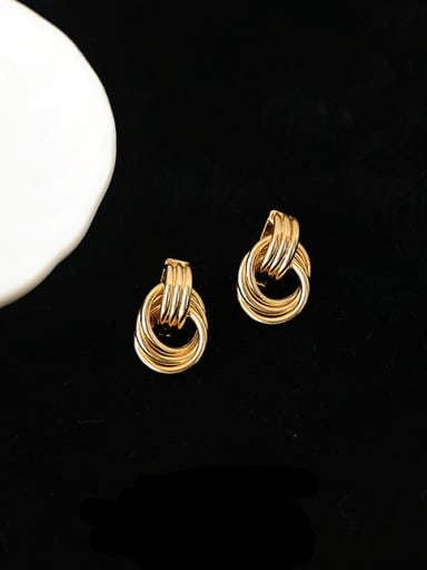 Brass Geometric Minimalist Earring