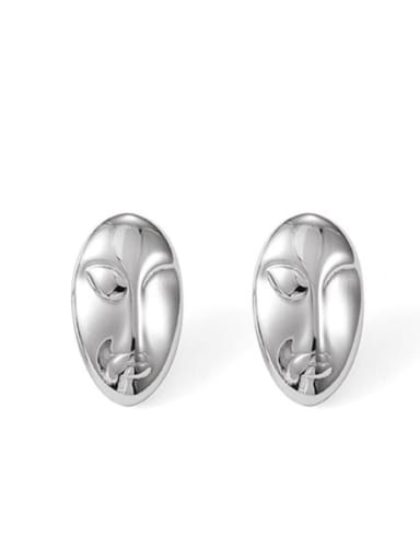 Titanium Steel Geometric Minimalist mask Stud Earring