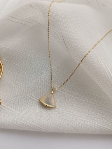 Brass  Shell geometry Dainty Trend Korean Fashion Necklace