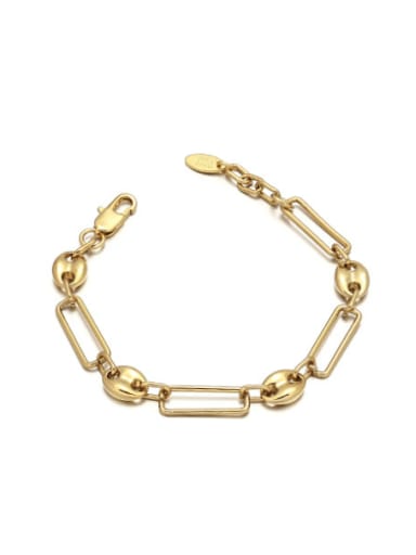 custom Brass Geometric Chain Vintage Link Bracelet