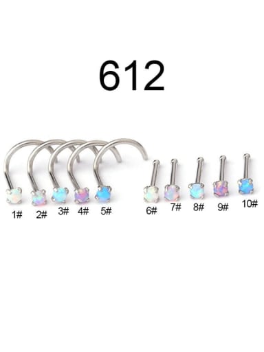 Stainless steel Opal Geometric Cute Nose Studs(Single Only One)