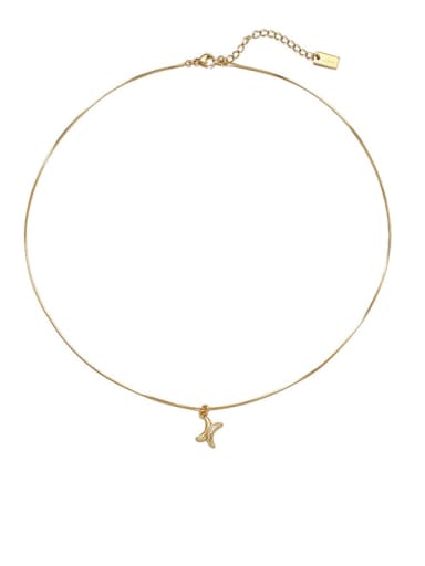 Letter X necklace gold Titanium Steel Geometric Vintage Necklace