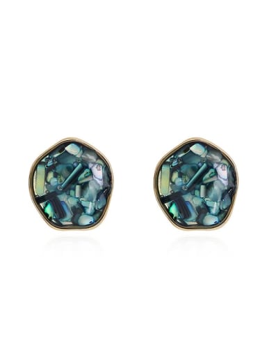 Copper Opal Geometric Dainty Stud Trend Korean Fashion Earring
