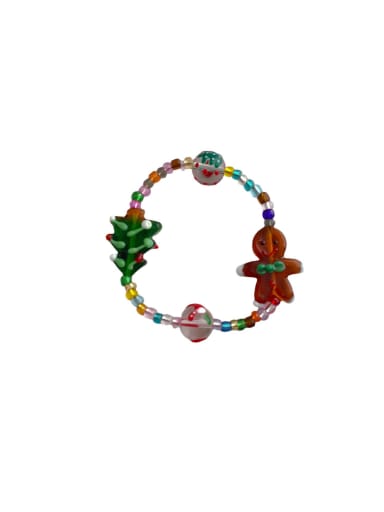 Glass beads Elastic rope Geometric Cute Handmade Beaded Bracelet