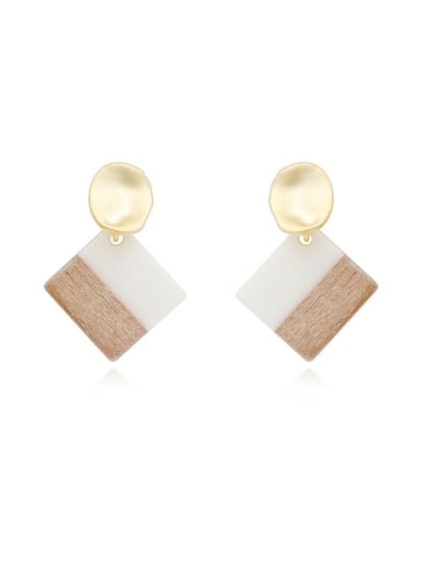 Copper Shell Geometric Minimalist Drop Trend Korean Fashion Earring