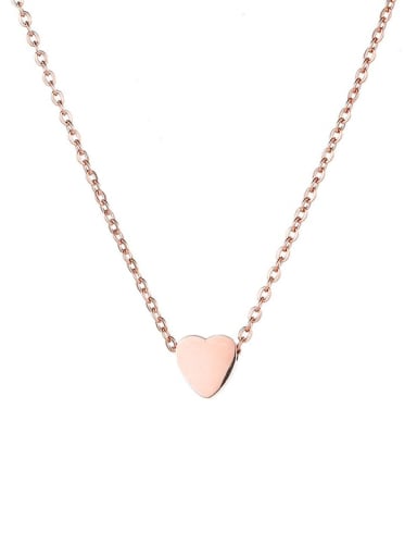 rose gold Stainless steel Heart Minimalist Necklace