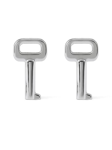 Titanium Steel Key Minimalist Stud Earring