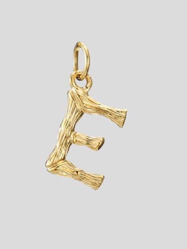 E 14K Gold Titanium Steel Letter Minimalist Necklace