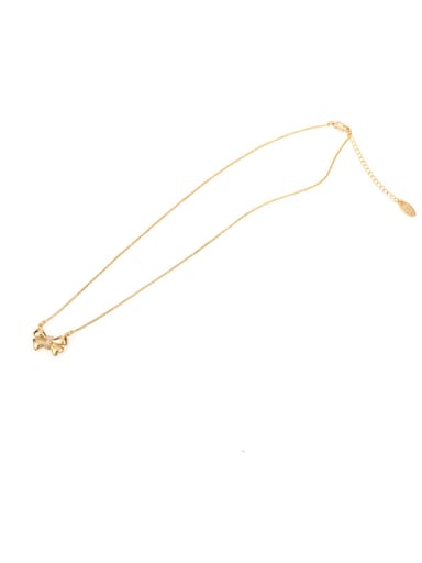 Brass Bowknot Minimalist  Pendant Necklace