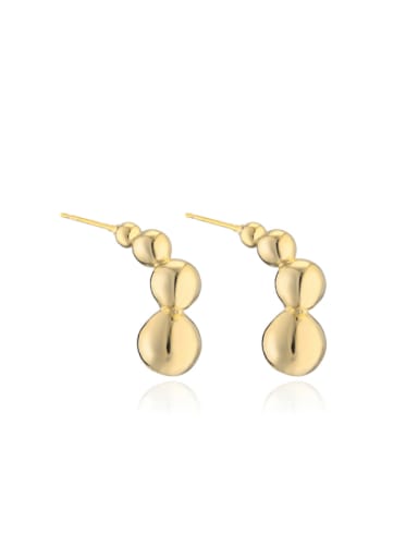 41776 Brass Geometric Vintage Stud Earring