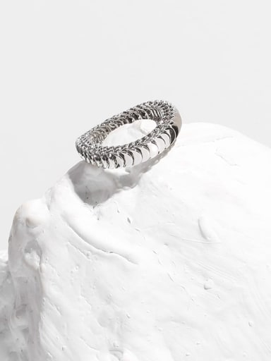 Brass Smooth Snake Bone Chain Vintage Band Ring