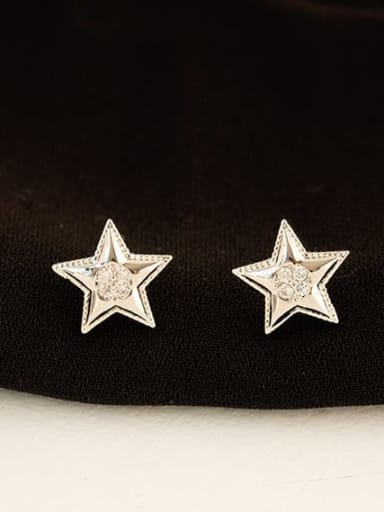 Brass Star Minimalist Stud Earring