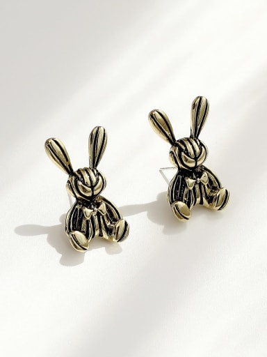 Brass Rabbit Vintage Stud Trend Korean Fashion Earring