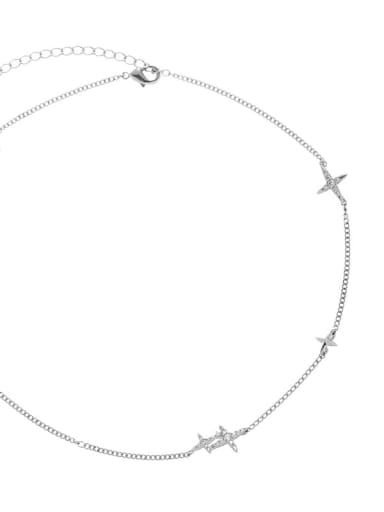 Titanium Steel Cubic Zirconia Star Dainty Necklace
