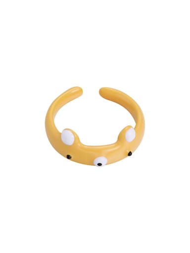 Brass Enamel Bear Cute Band Ring
