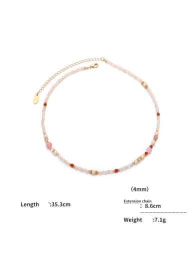 necklace Brass Natural Stone Minimalist Irregular Bracelet and Necklace Set