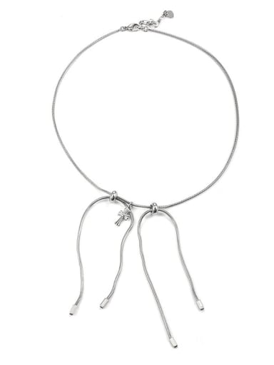 Titanium Steel Tassel Minimalist Tassel Necklace