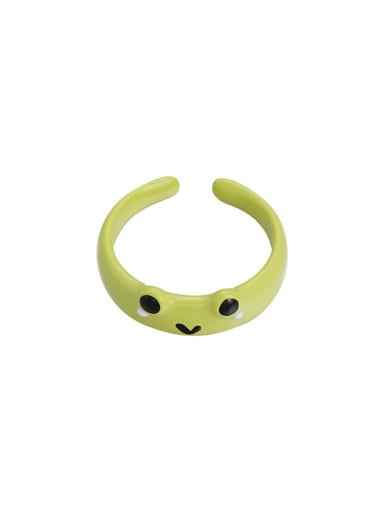 Brass Enamel Icon Animal Cute Band Ring