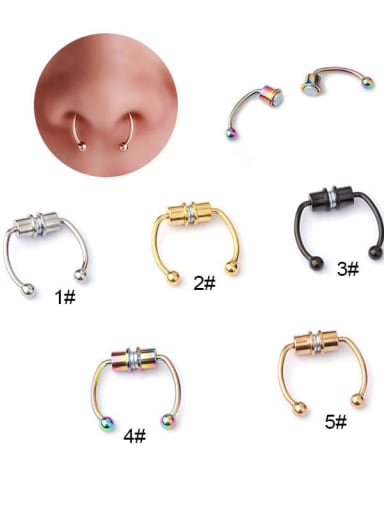 Stainless steel Geometric Hip Hop Nose Rings(Single Only One)