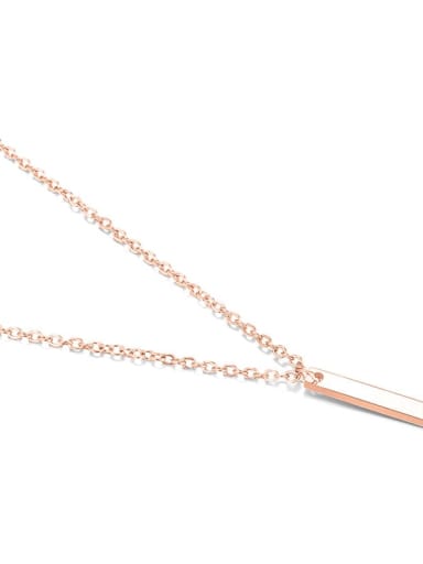 Rose gold Stainless steel Geometric Minimalist Necklace