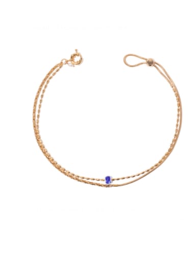 Brass Oval  Bead Vintage Multi Strand Necklace