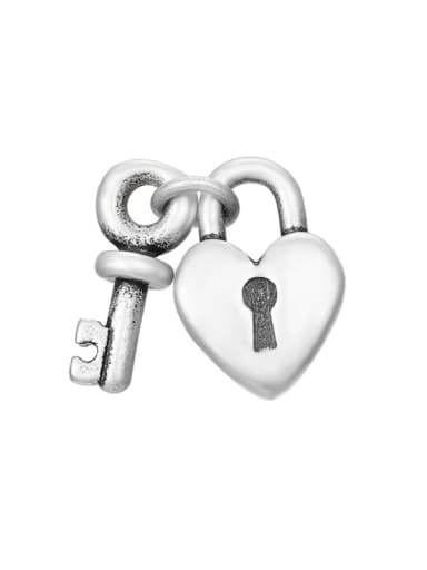 Stainless Steel Heart  Key DIY Accessories