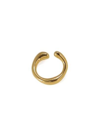 Brass Geometric Minimalist Clip Earring(single)