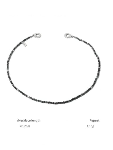 Brass Bead Geometric Hip Hop Beaded Necklace