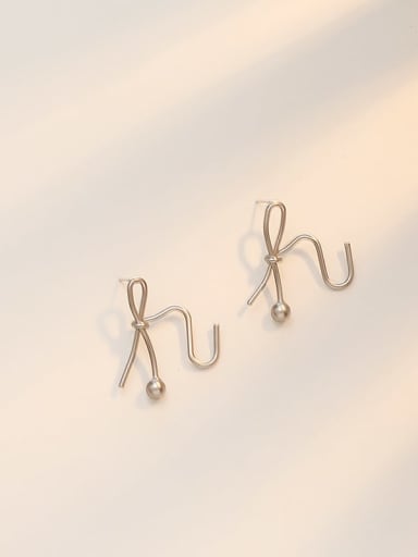 Dumb Silver Copper Irregular Symbol Minimalist Stud Trend Korean Fashion Earring