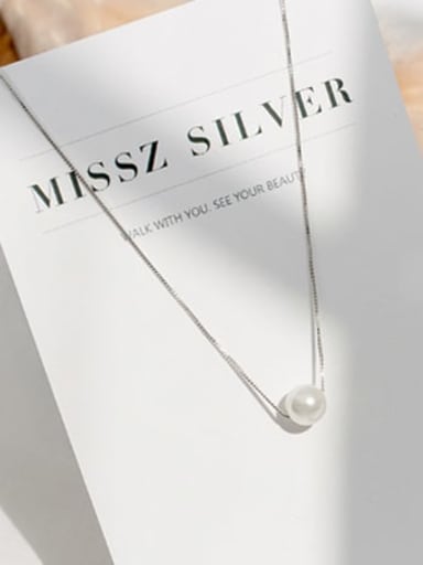 Zinc Alloy Imitation Pearl White Trend Necklace