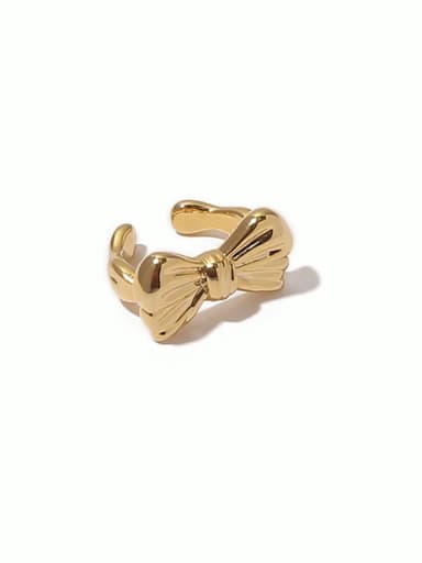 Gold (Single -Only One) Brass Bowknot Vintage Single Earring(Single -Only One)