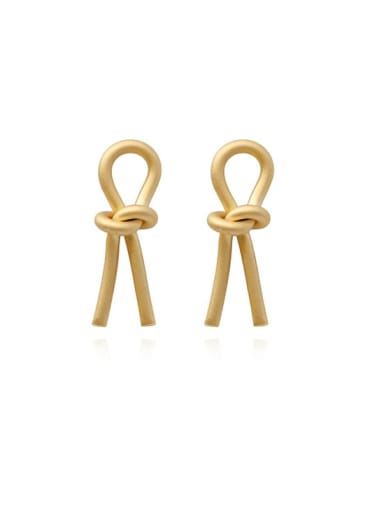 Brass Bowknot Minimalist Stud Earring