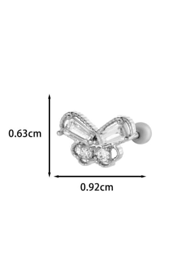 1   Steel Stainless steel Cubic Zirconia Heart Trend Single Earring